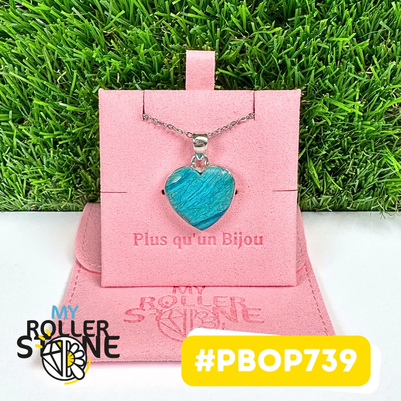 Blauer Opal-Anhänger aus Peru, 925er Sterlingsilber #PBOP739