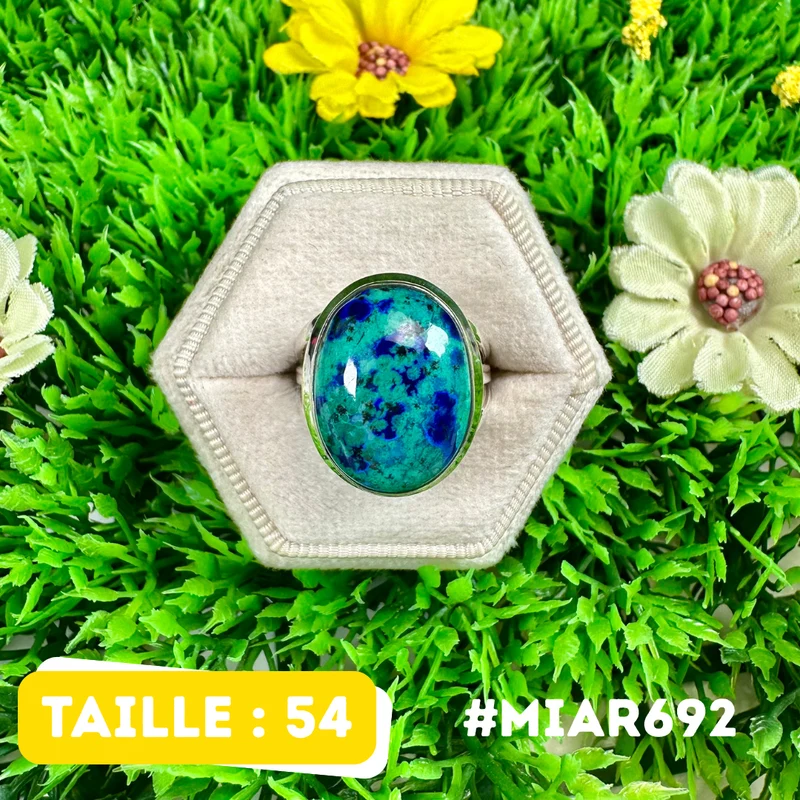 Azurit-Malachit-Ring aus 925er Sterlingsilber #MIAR692