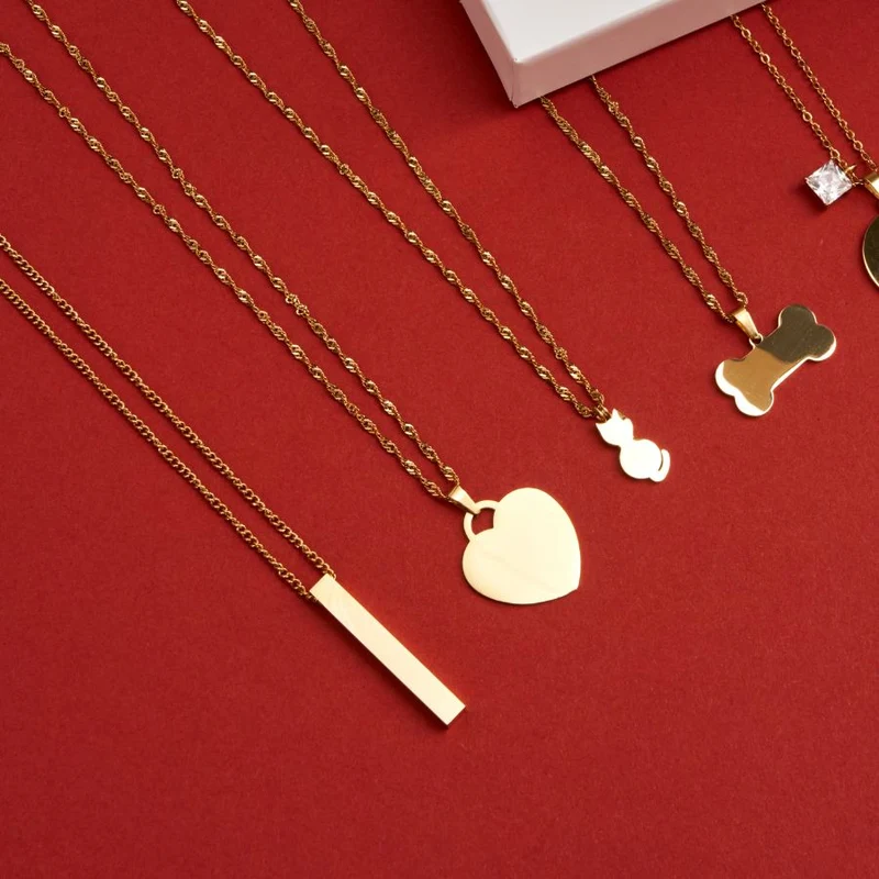 Memories Gravur Kette 14K Vergoldet
