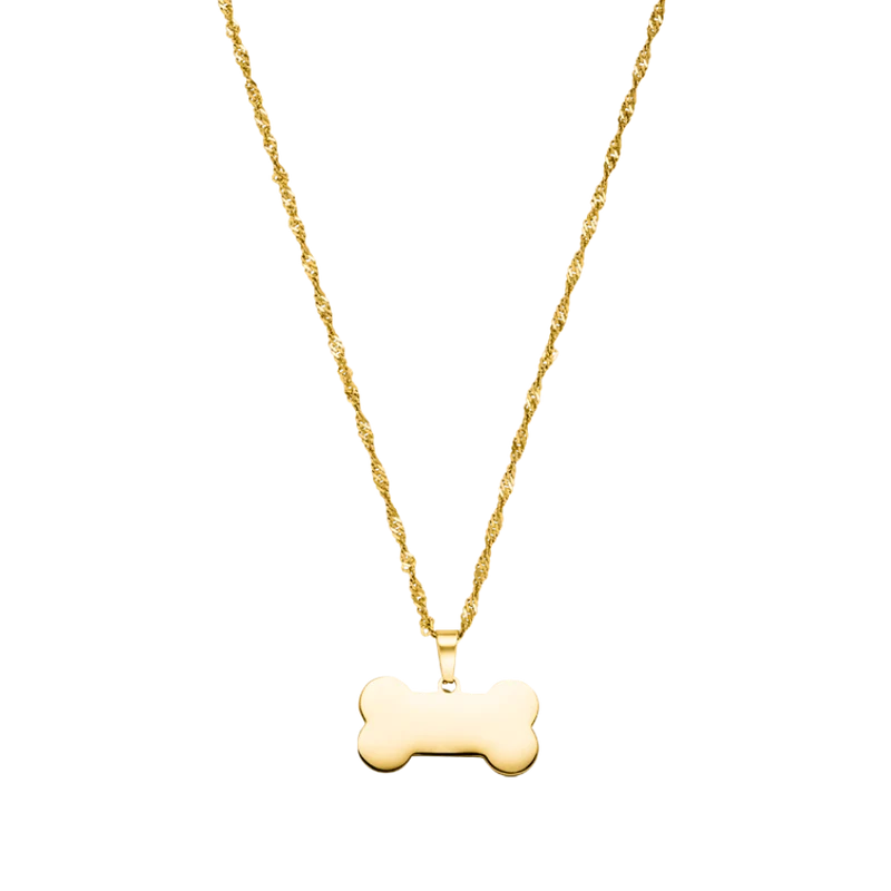 Puppy Gravur Kette 14K Vergoldet