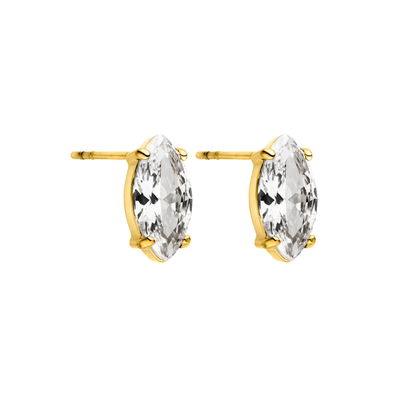 Marquise Stone Ohrstecker 14K Vergoldet