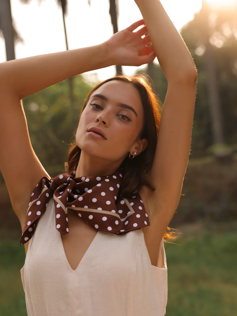 Vintage Dot Brown Tuch