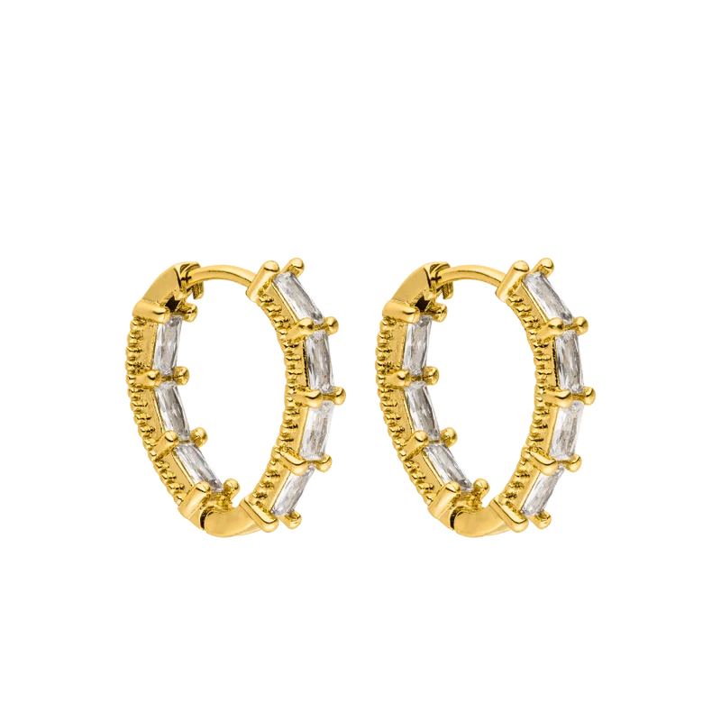 Oval Victoria Huggies 18K Vergoldet