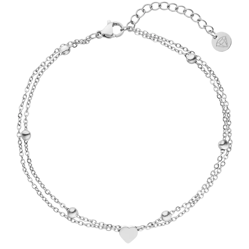 Heartbeat Fußkette | 18K vergoldet