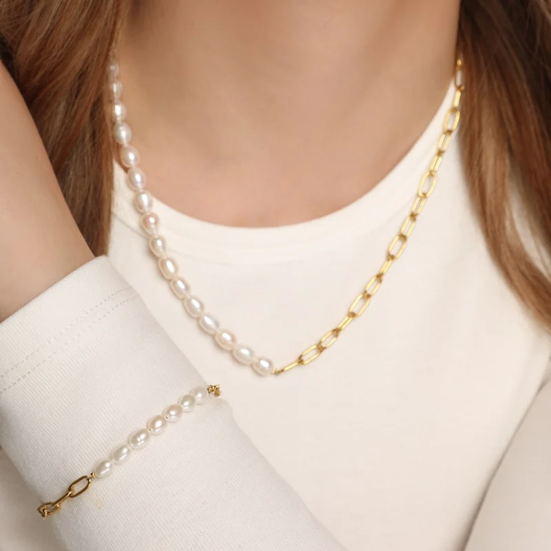 Marina Perlenkette | 18K vergoldet