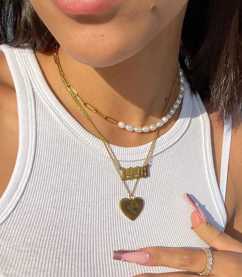 Marina Perlenkette | 18K vergoldet