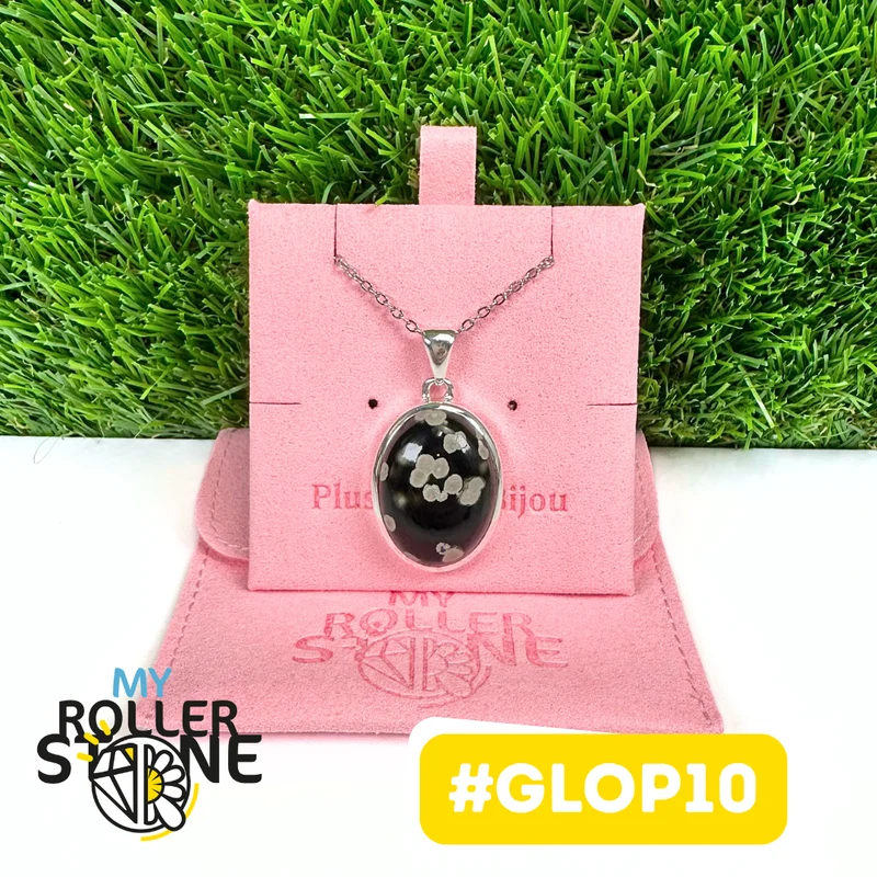 Galaxy-Obsidian-Anhänger aus 925er Sterlingsilber #GLOP10