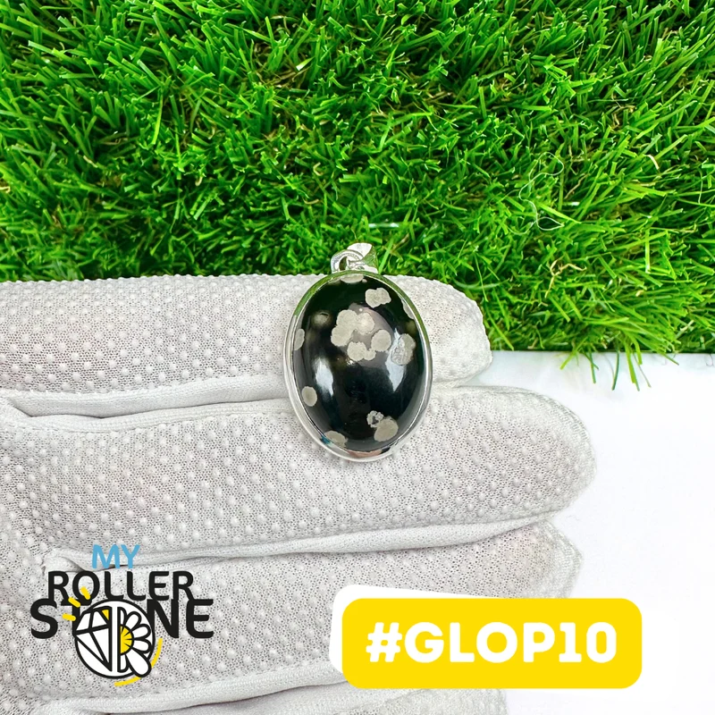 Galaxy-Obsidian-Anhänger aus 925er Sterlingsilber #GLOP10