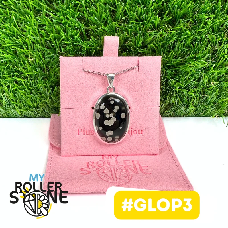 Galaxy-Obsidian-Anhänger aus 925er Sterlingsilber #GLOP3