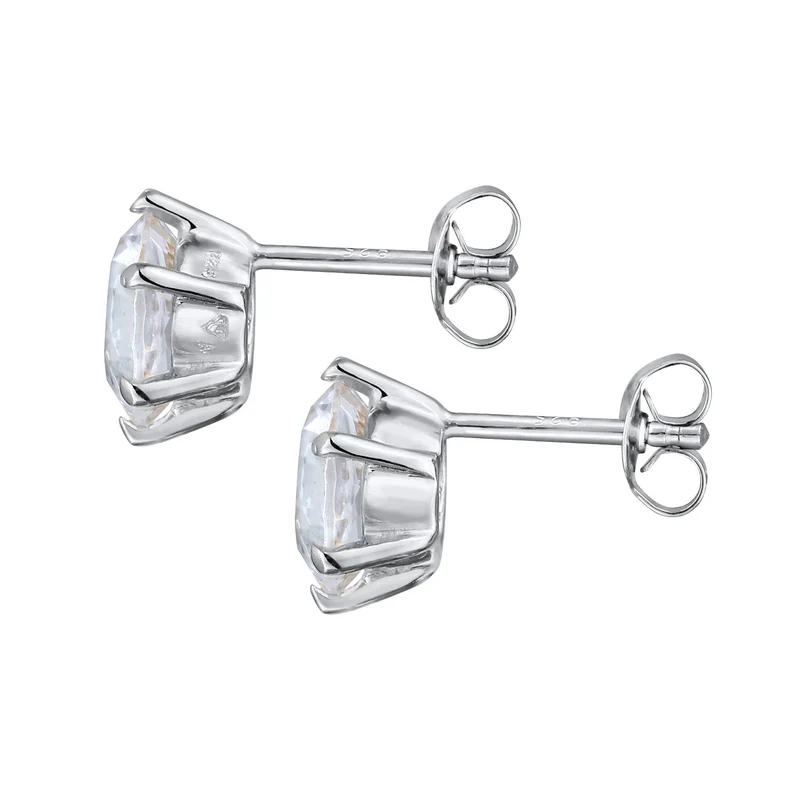 Ohrstecker Basic | Glas Kristalle (Weiß)