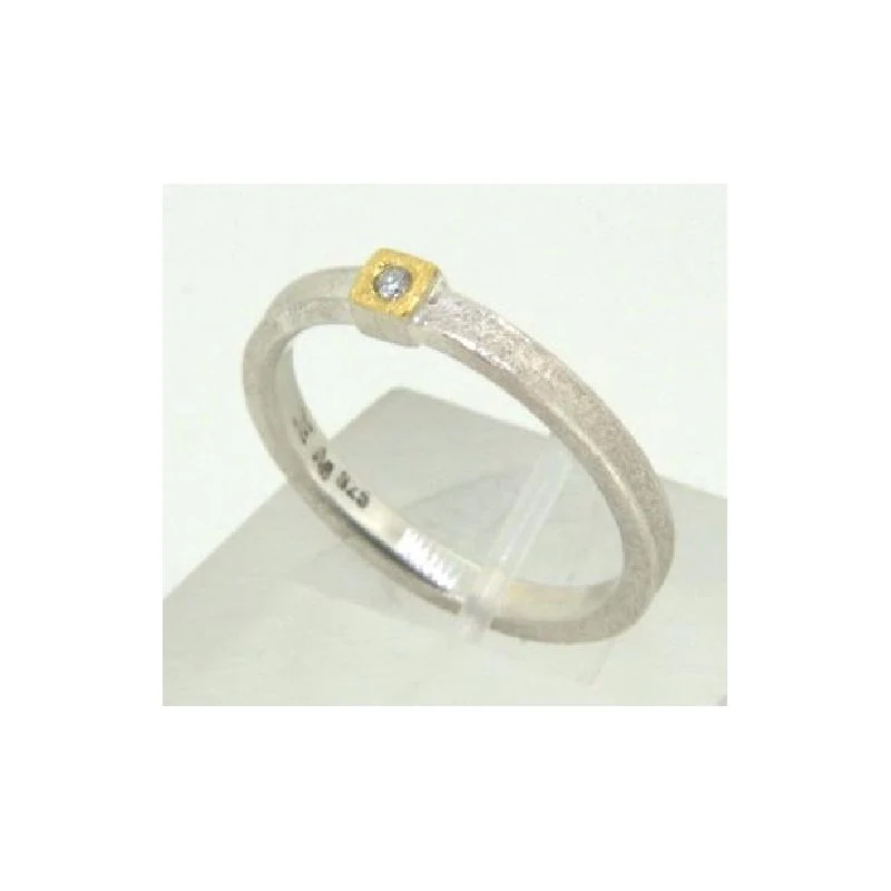 925er Silber Ring feingoldbelegt MANU R900BR