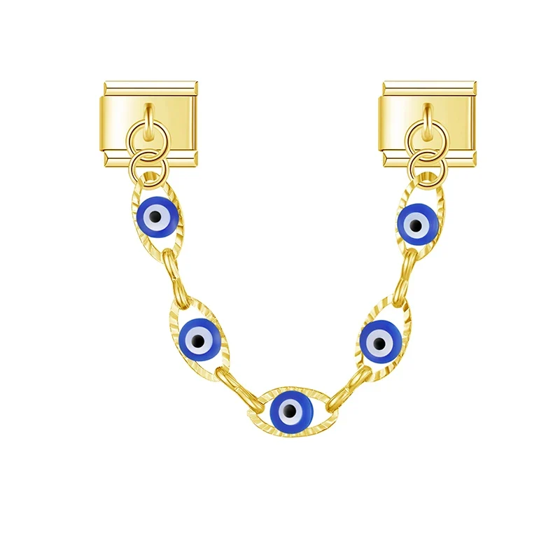 Augen Charm-Kette Gold