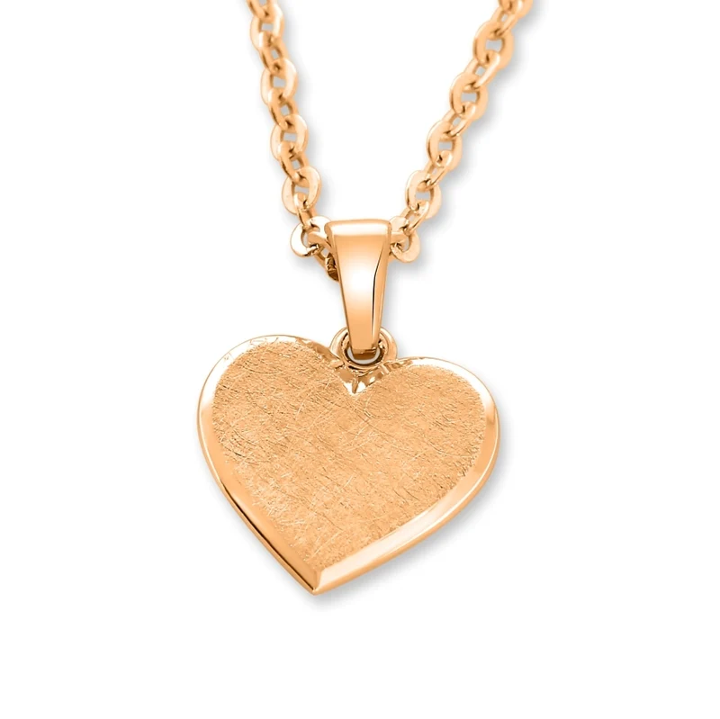 ROTGOLD SCHMUCK HALSKETTE HERZ DAMEN KETTE HERZCHEN GESCHENK FREUNDIN