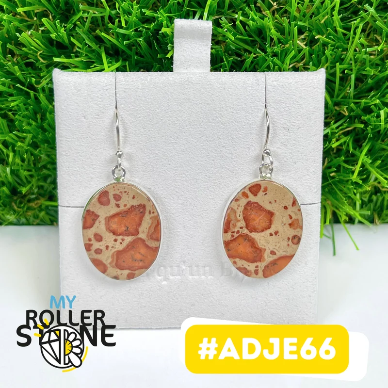 Ohrringe aus 925er Sterlingsilber mit Asteroidenjaspis #ADJE66