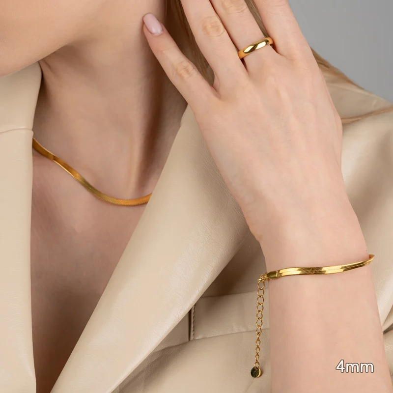 Snake Skin Kette | 18K vergoldet