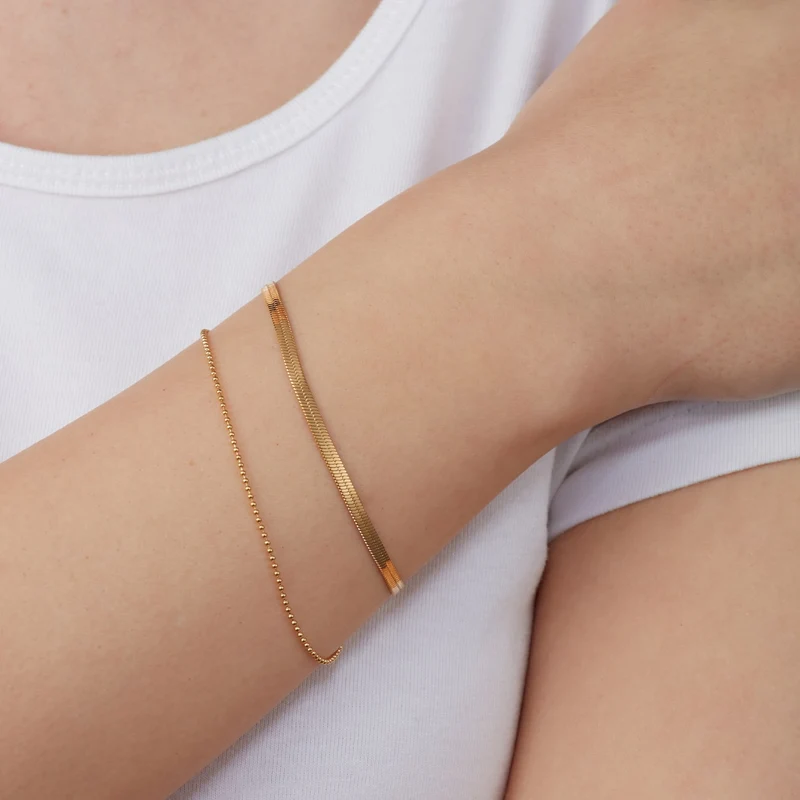 Sleeky Armband | 18K vergoldet