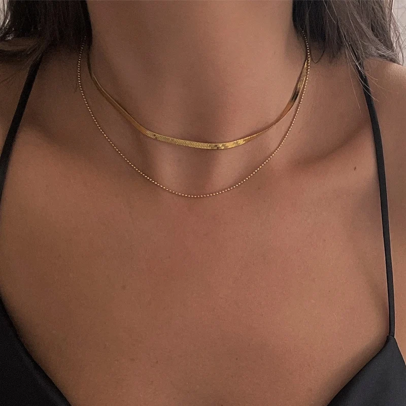 Sleeky Halskette | 18K vergoldet