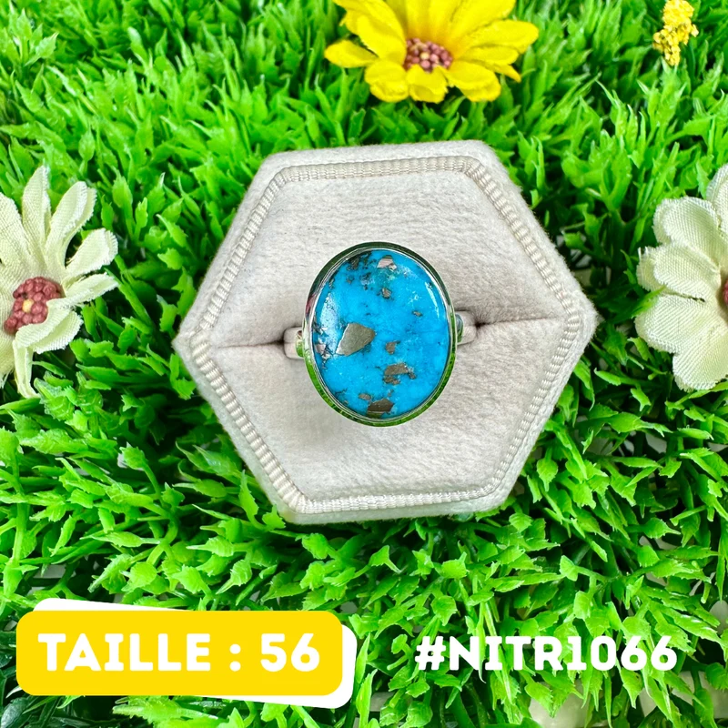 Persischer Türkisring aus 925er Sterlingsilber #NITR1066