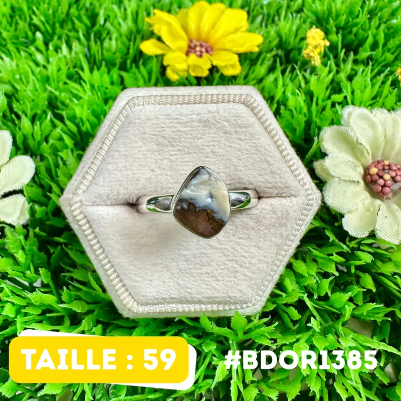 Boulder-Opal-Ring aus 925er Sterlingsilber #BDOR1385