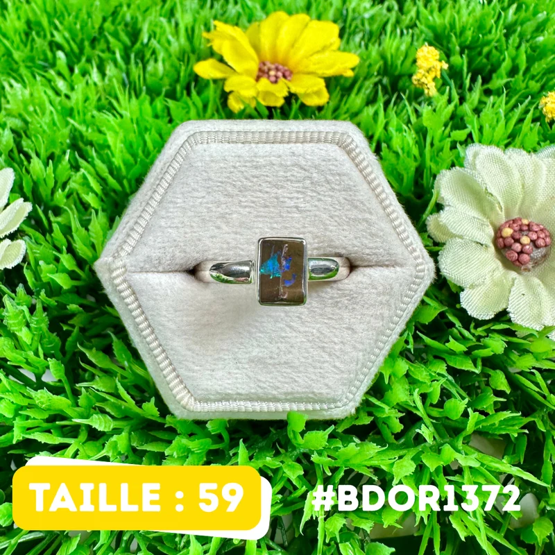 Boulder-Opal-Ring aus 925er Sterlingsilber #BDOR1372