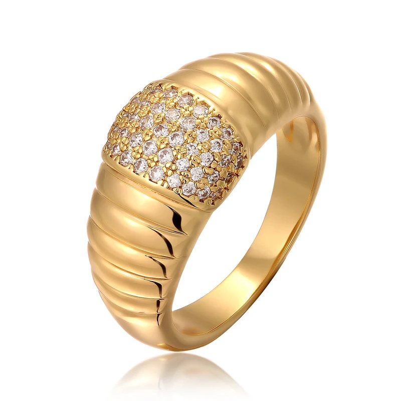 Ring Chunky | Zirkonia (Weiß)