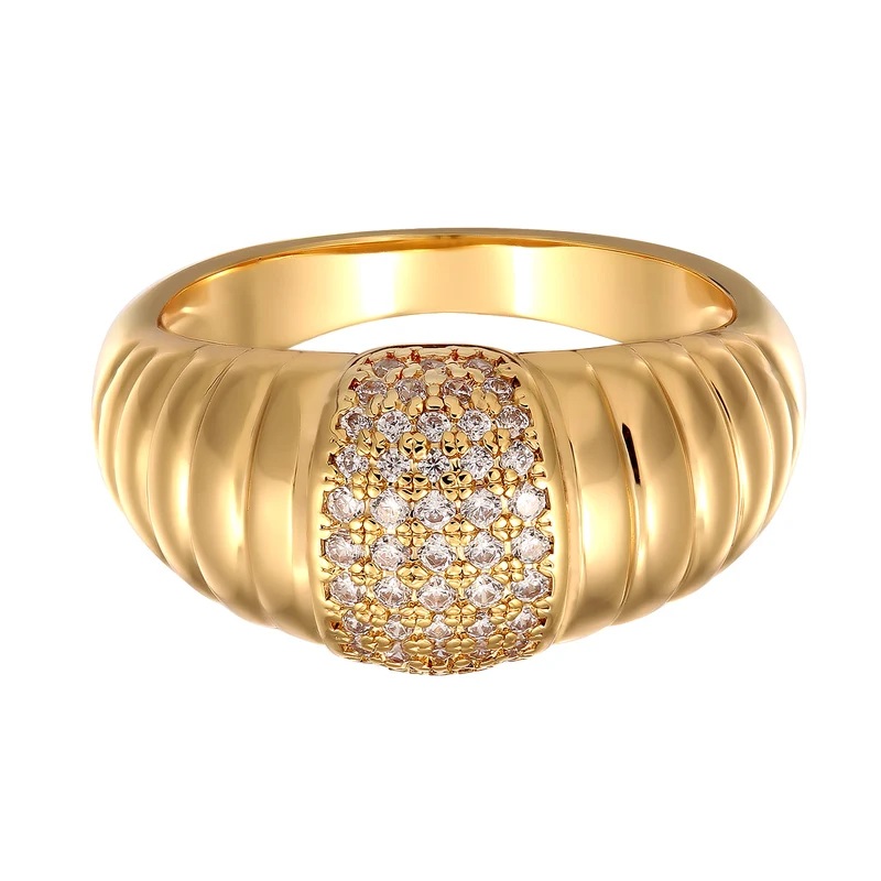 Ring Chunky | Zirkonia (Weiß)