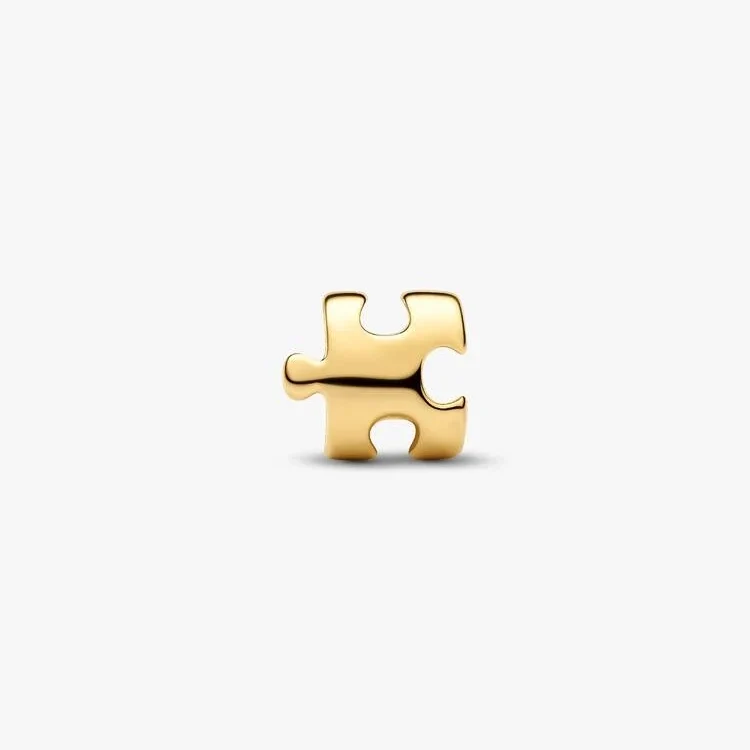 Gold Puzzle Piece Mini Charms