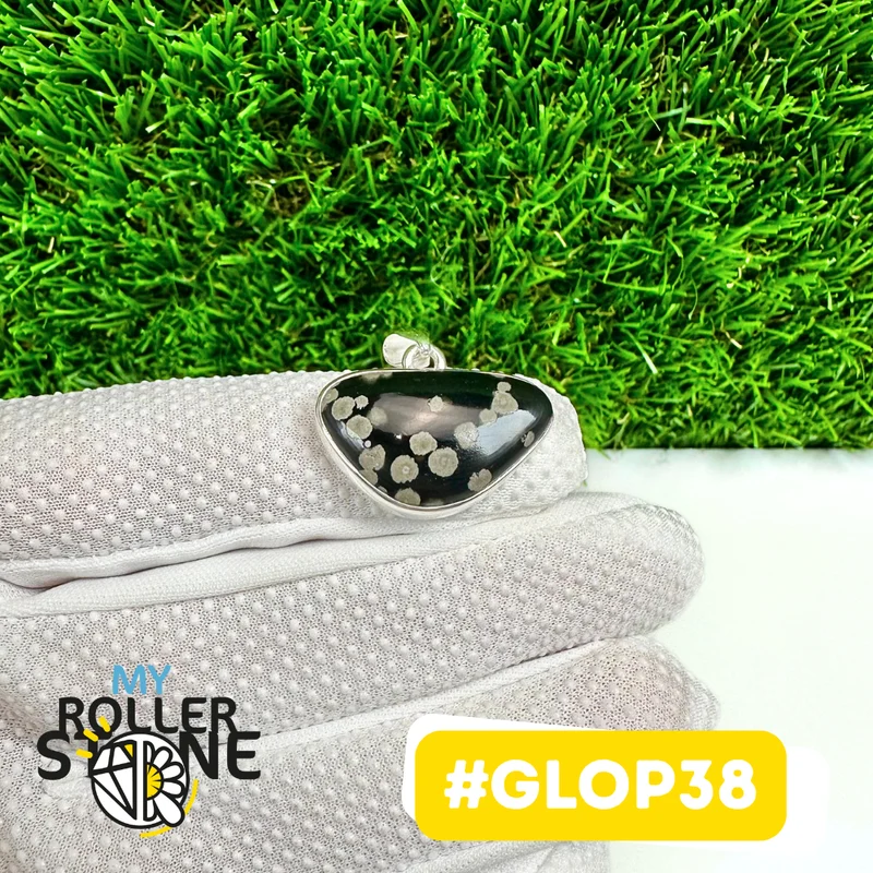 Galaxy-Obsidian-Anhänger aus 925er Sterlingsilber #GLOP38
