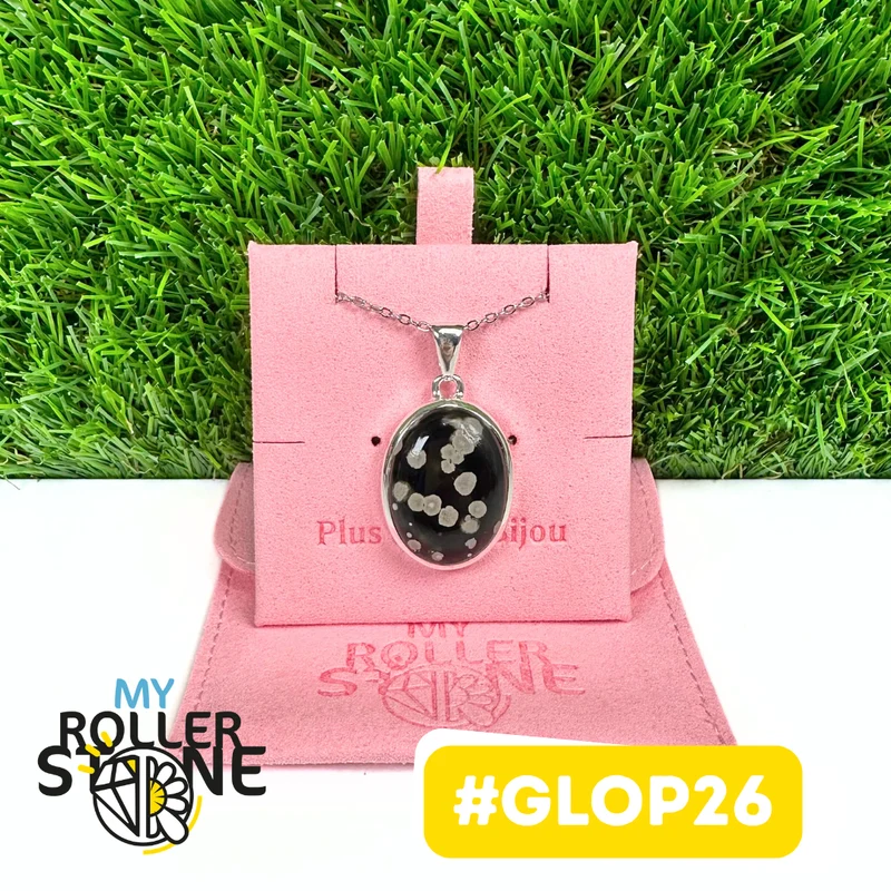 Galaxy-Obsidian-Anhänger aus 925er Sterlingsilber #GLOP26