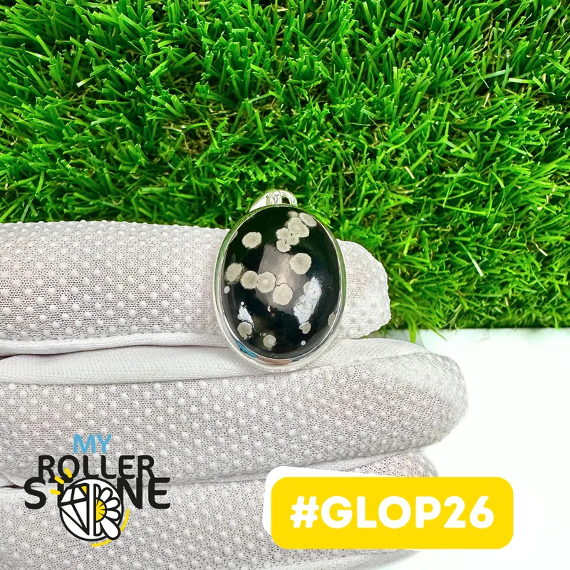 Galaxy-Obsidian-Anhänger aus 925er Sterlingsilber #GLOP26