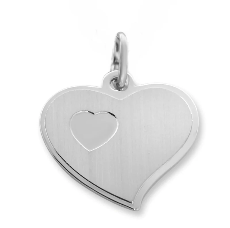 HERZANHÄNGER MIT GRAVUR 925 STERLING SILBER SCHMUCK ONLINE HERZ KETTENANHÄNGER