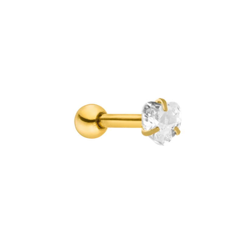 Heart Ohr Piercing Gold
