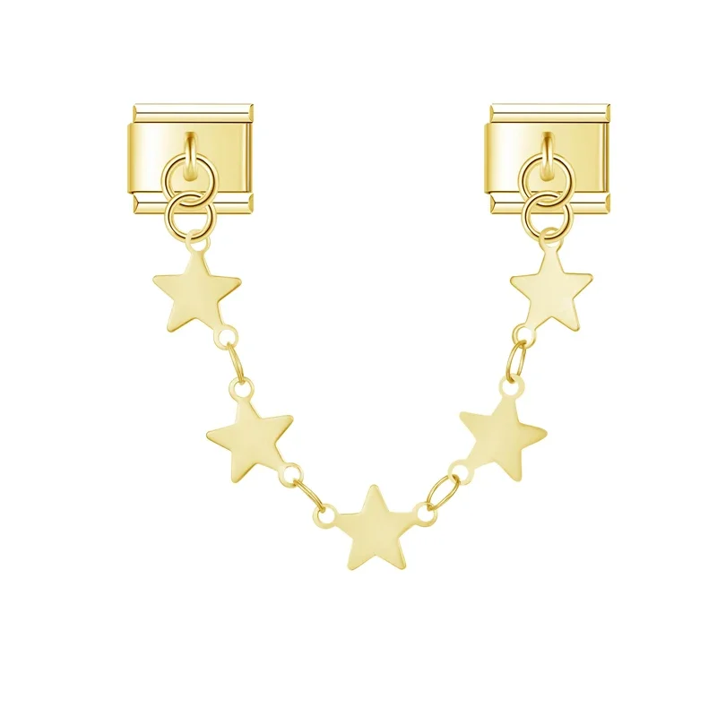Sterne Charm-Kette Gold