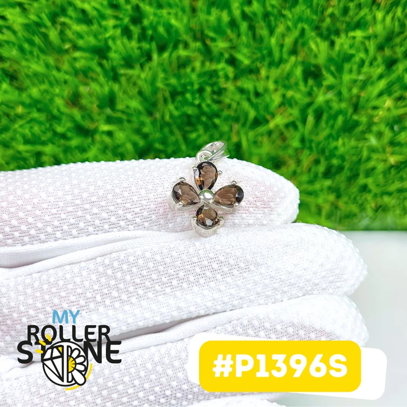 Anhänger aus 925er Sterlingsilber mit Rauchquarz #P1396S
