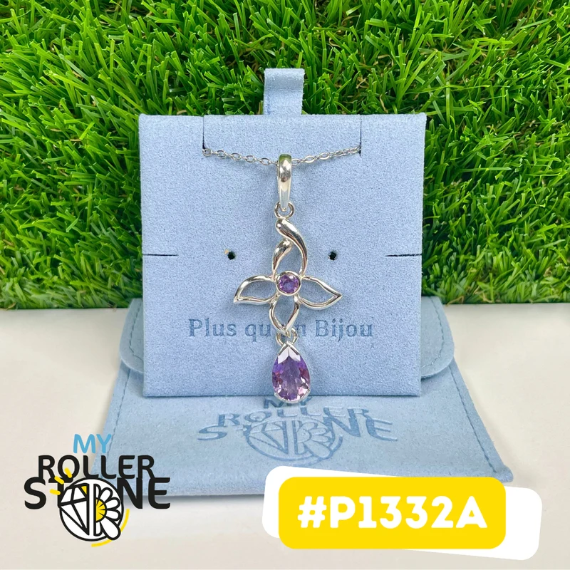 Anhänger aus 925er Sterlingsilber mit Amethyst #P1332A
