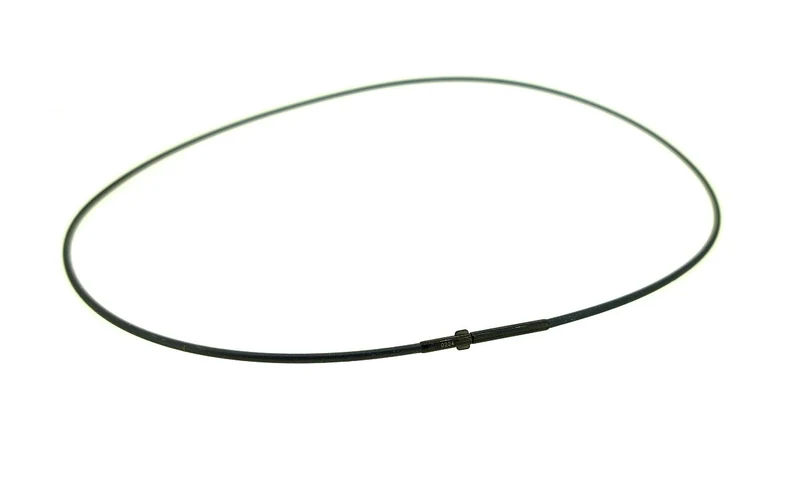 Halsreif Silikon Knotenschmuck mit Druckknopf SILIKON-1,5-sw-Druck