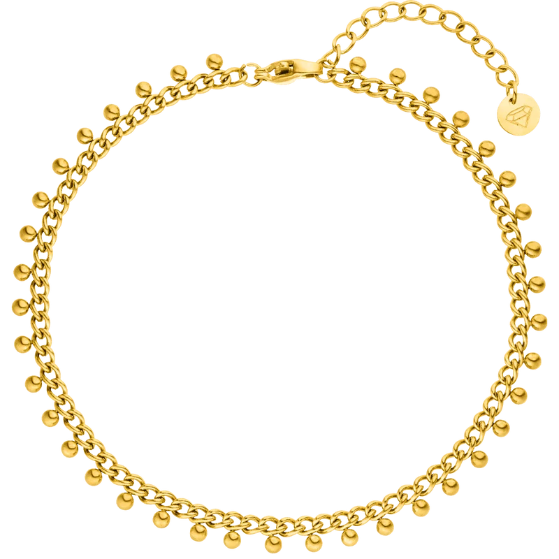 Dots Fußkette | 18K vergoldet