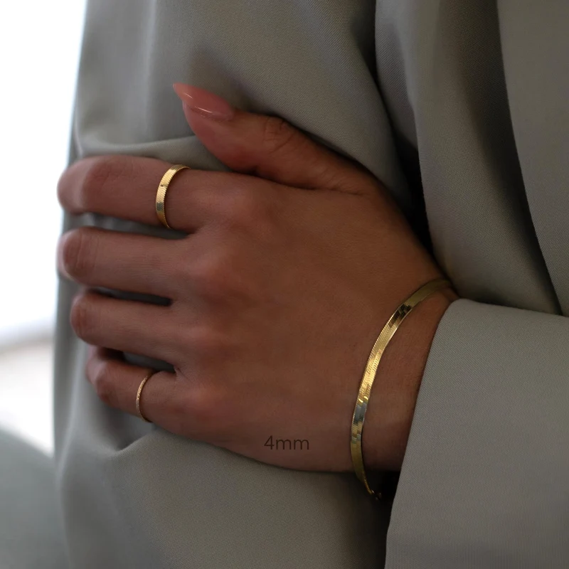 Snake Skin Armband | 18K vergoldet