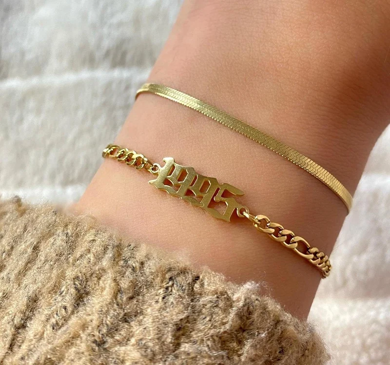 Snake Skin Armband | 18K vergoldet