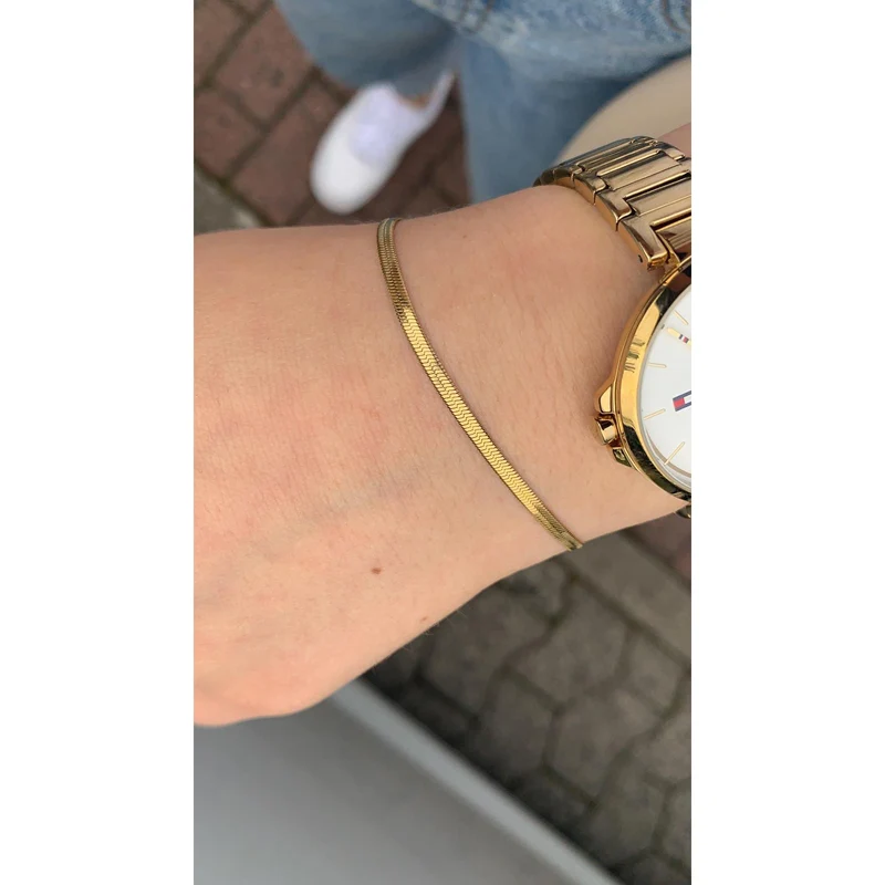 Snake Skin Armband | 18K vergoldet
