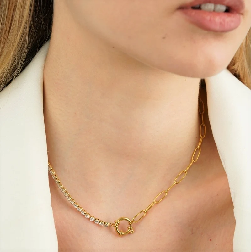 Tennis Chain Kette | 18K vergoldet