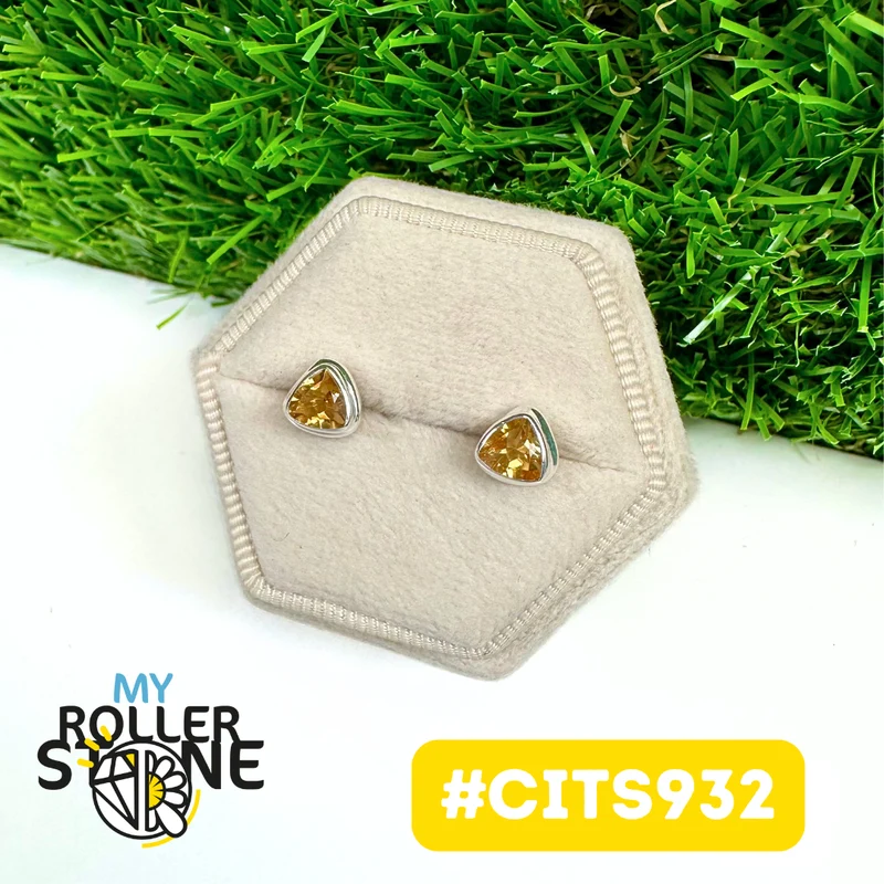 Citrin-Ohrringe aus 925er Sterlingsilber #CITS932