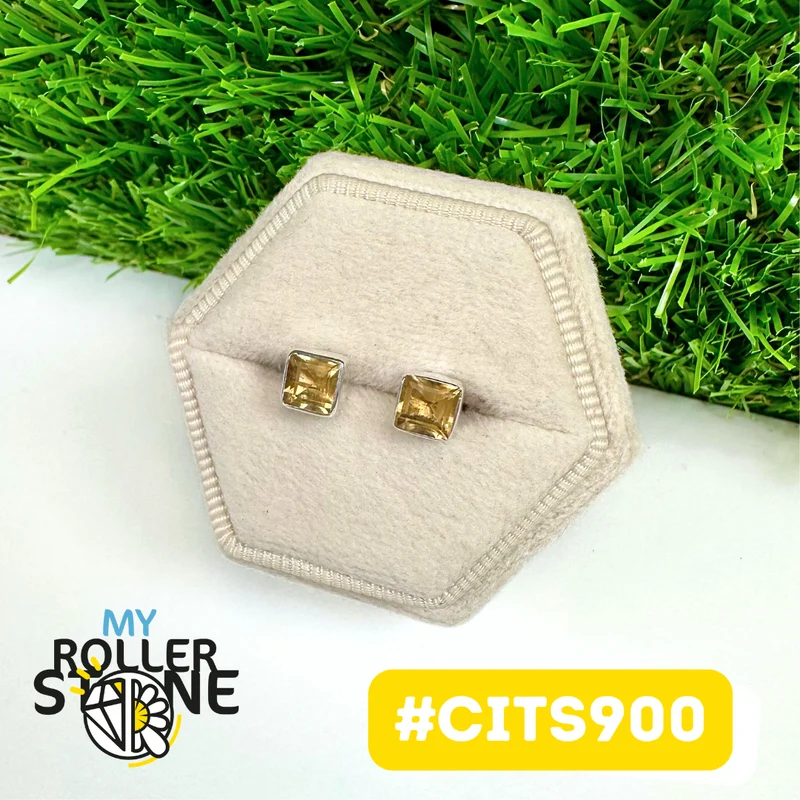 Citrin-Ohrringe aus 925er Sterlingsilber #CITS900