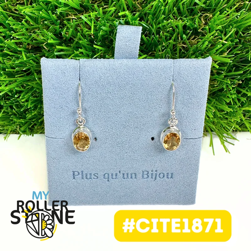 Ohrringe aus 925er Sterlingsilber mit Citrin #CITE1871
