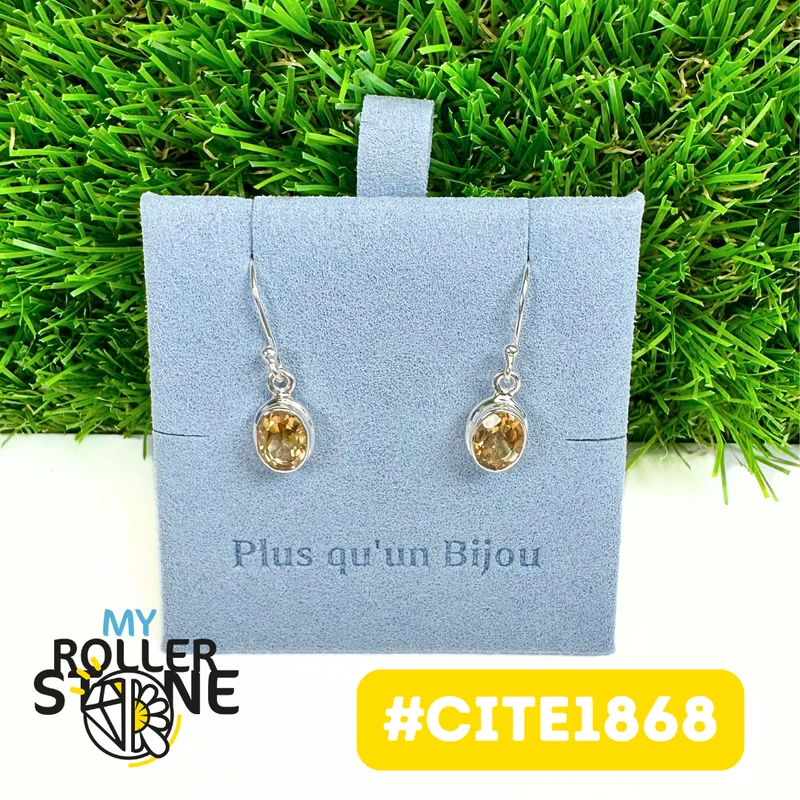 Ohrringe aus 925er Sterlingsilber mit Citrin #CITE1868