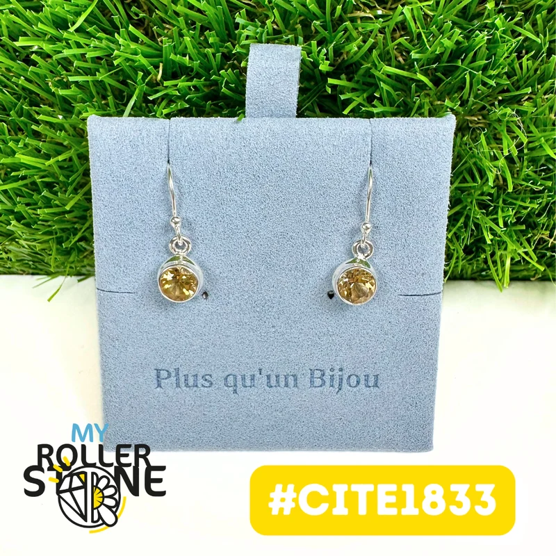 Ohrringe aus 925er Sterlingsilber mit Citrin #CITE1833