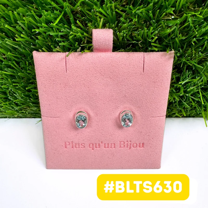 Ohrringe aus 925er Sterlingsilber mit blauem Topas #BLTS630