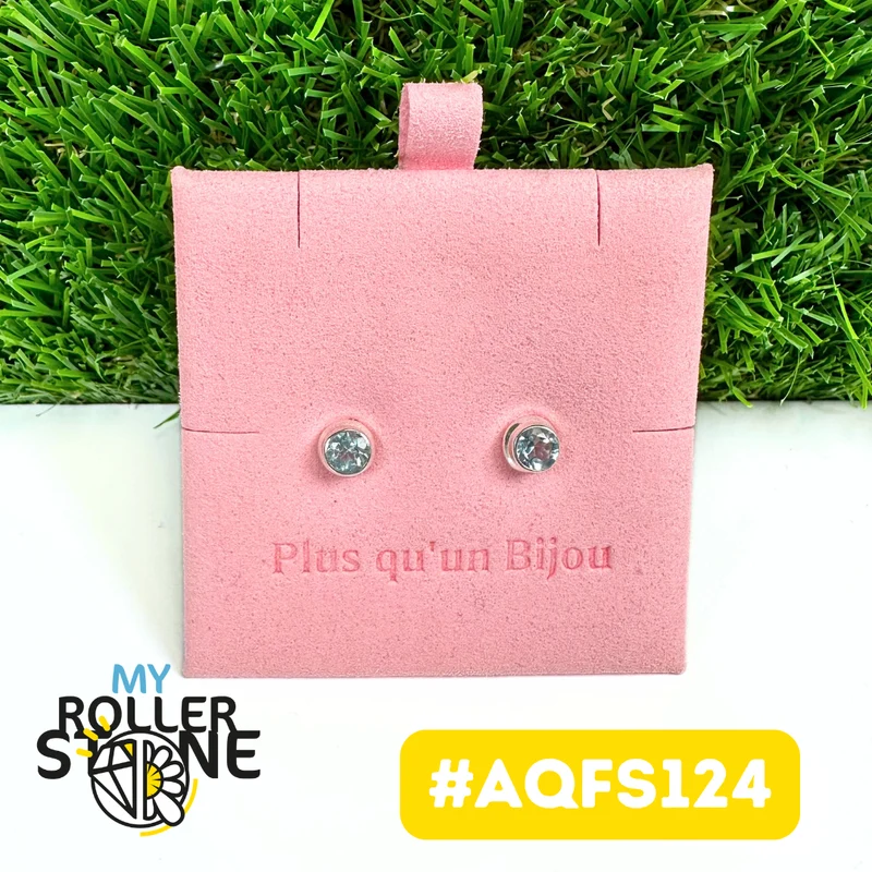Aquamarin-Ohrringe aus 925er Sterlingsilber #AQFS124