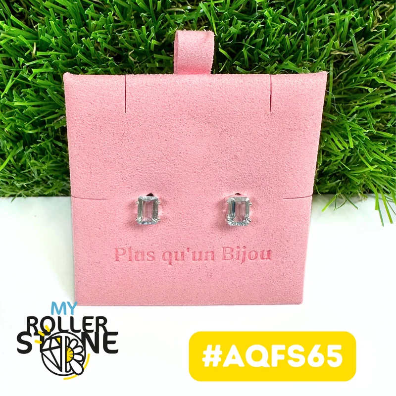 Aquamarin-Ohrringe aus 925er Sterlingsilber #AQFS65