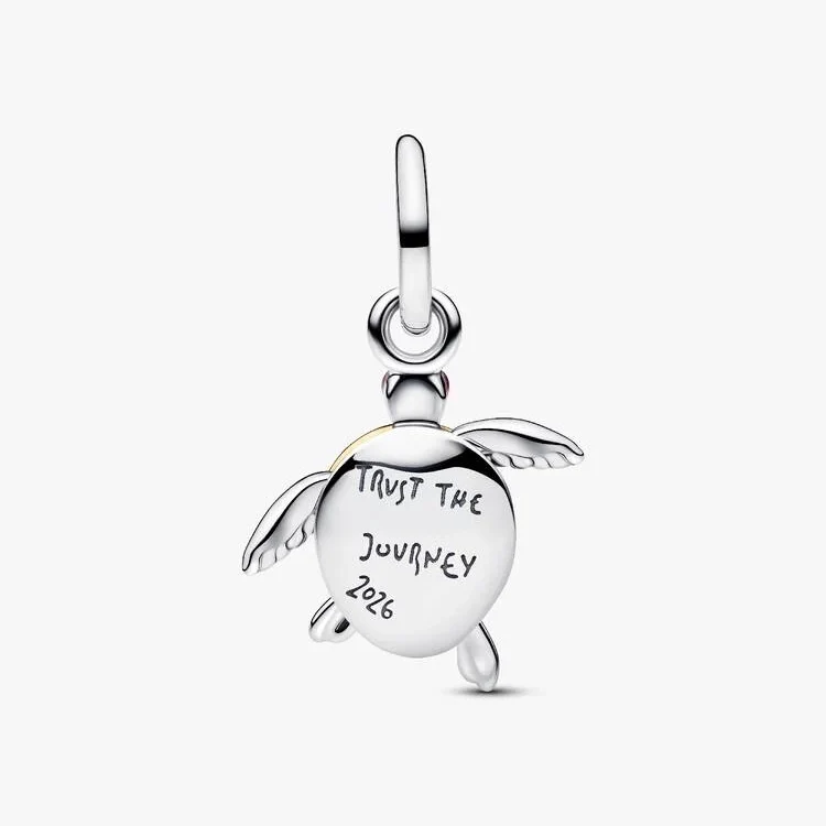 2026 Pink Sea Turtle Lab-grown Diamond Dangle Charms